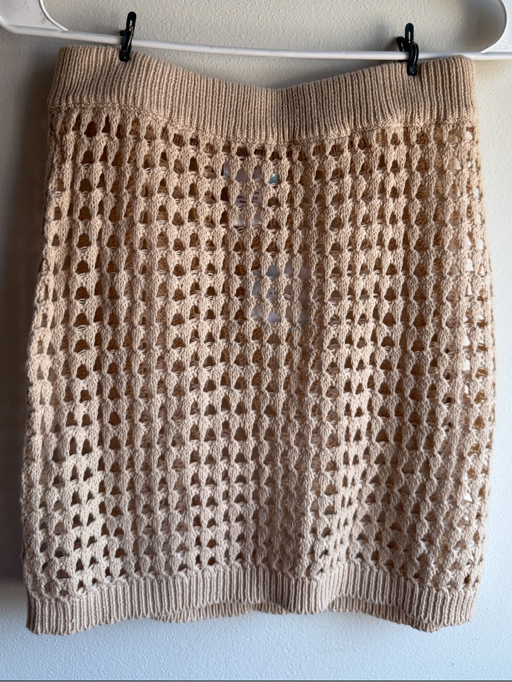 Altar'd State Swim NWT Cream Crochet Knit Mini Skirt Women’s Large Beach Coverup